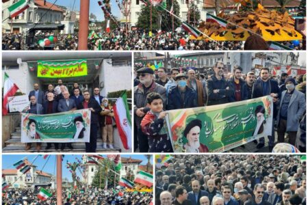 حضور مدیرعامل و کارکنان شرکت توزیع نیروی برق استان گیلان در راهپیمایی باشکوه ۲۲ بهمن ۱۴۰۱