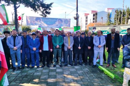 راهپیمایی باشکوه مردم بخش کلاچای شهرستان رودسر بمناسبت سالروز پیروزی انقلاب اسلامی