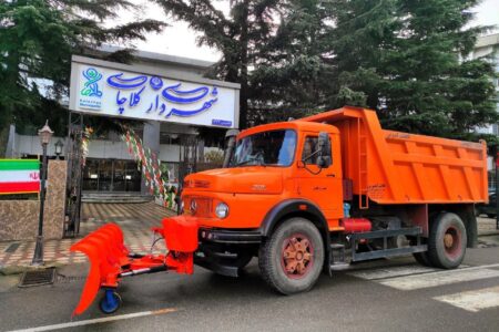 اضافه شدن خودروی_برف_روبی به ناوگان شهرداری کلاچای