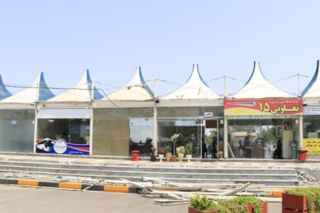 عملیات نصب سازه جدید سقف پایانه مسافربری شهرداری لاهیجان آغاز شد