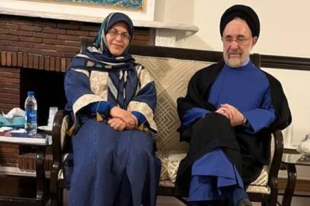 دیدار «آذر منصوری» رئیس جبهه اصلاحات با «سید محمد خاتمى»