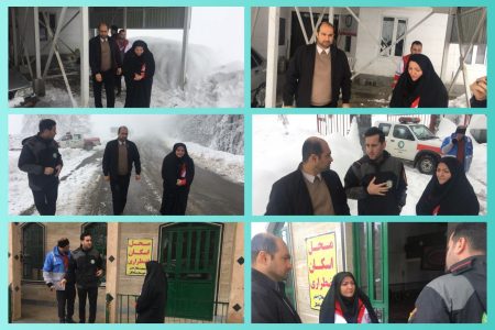 بازدید فرماندار شهرستان سیاهکل از مراکز اسکان موقت و پایگاه هلال احمر آغوزی
