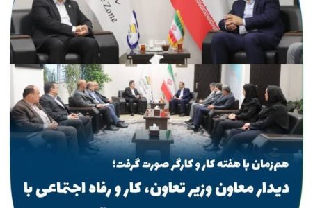 دیدار معاون وزیر تعاون، کار و رفاه اجتماعی با مدیرعامل سازمان منطقه آزاد انزلی