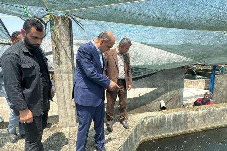 بازدید استاندار گیلان از واحد پرورش ماهیان خاویاری در تالش