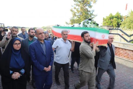 استقبال استاندار گیلان از پیکر شهید نیما مرادی؛ دریانورد شهید حادثه کشتی «آنا» به وطن بازگشت